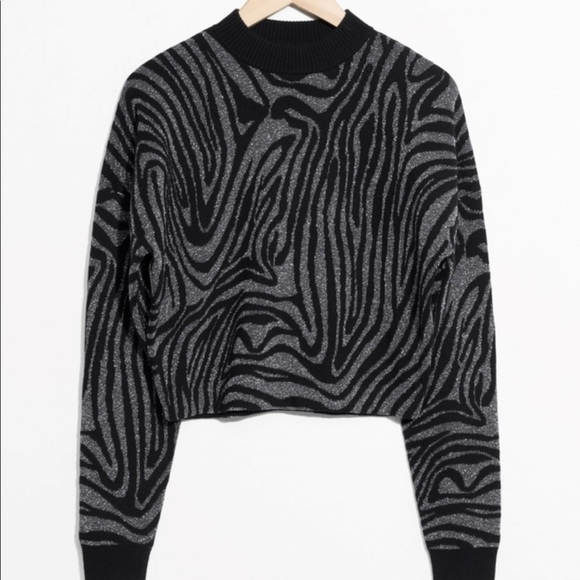 & Other Stories Sweaters - & Other Stories Zebra Jacquard Sweater XS